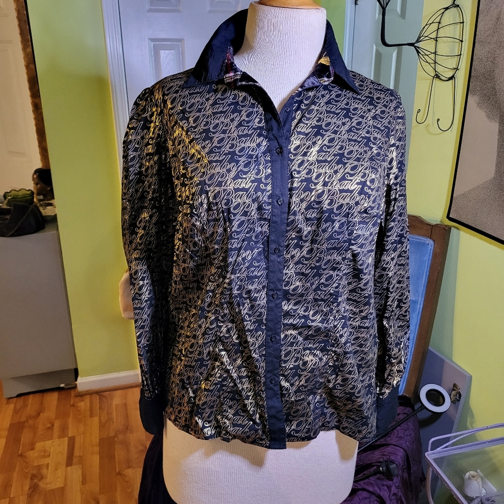 Funky Metallic Baby Phat Logo Top